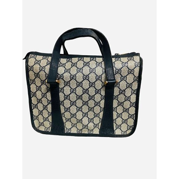 Gucci vintage small Gg canvas black tote - Picture 4 of 16